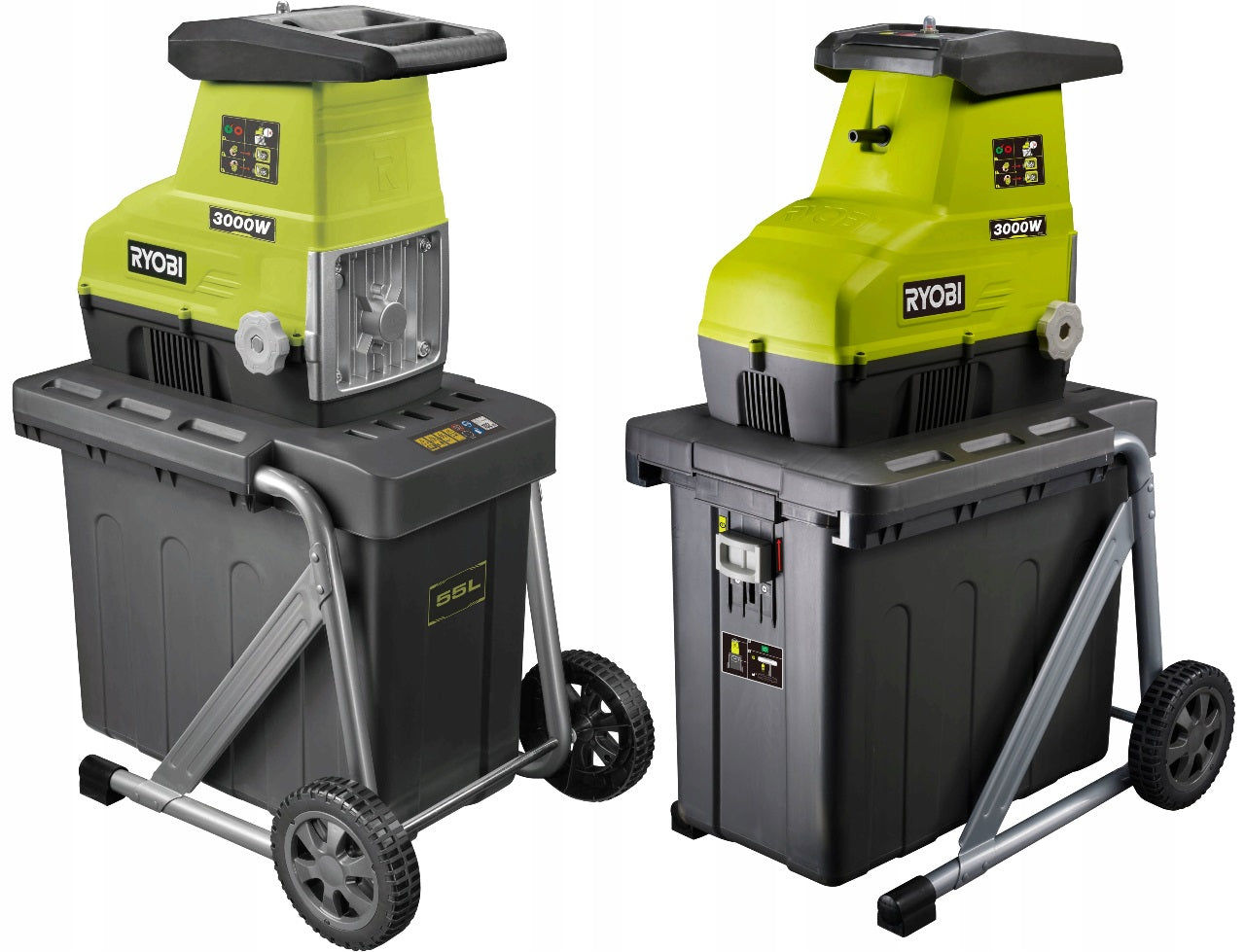RYOBI ELECTRIC SILENT CHIPPER SHREDDER 3000W RSH3045U 55L