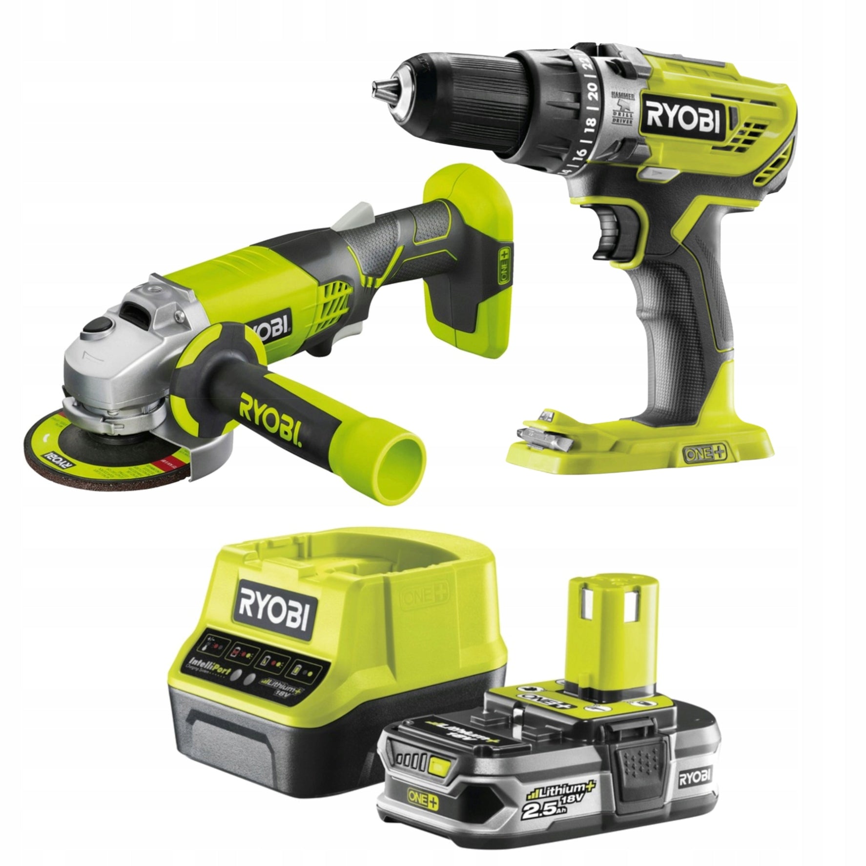 RYOBI Tool Kit 2 Elements + 2,5 Ah Battery + 18V Charger
