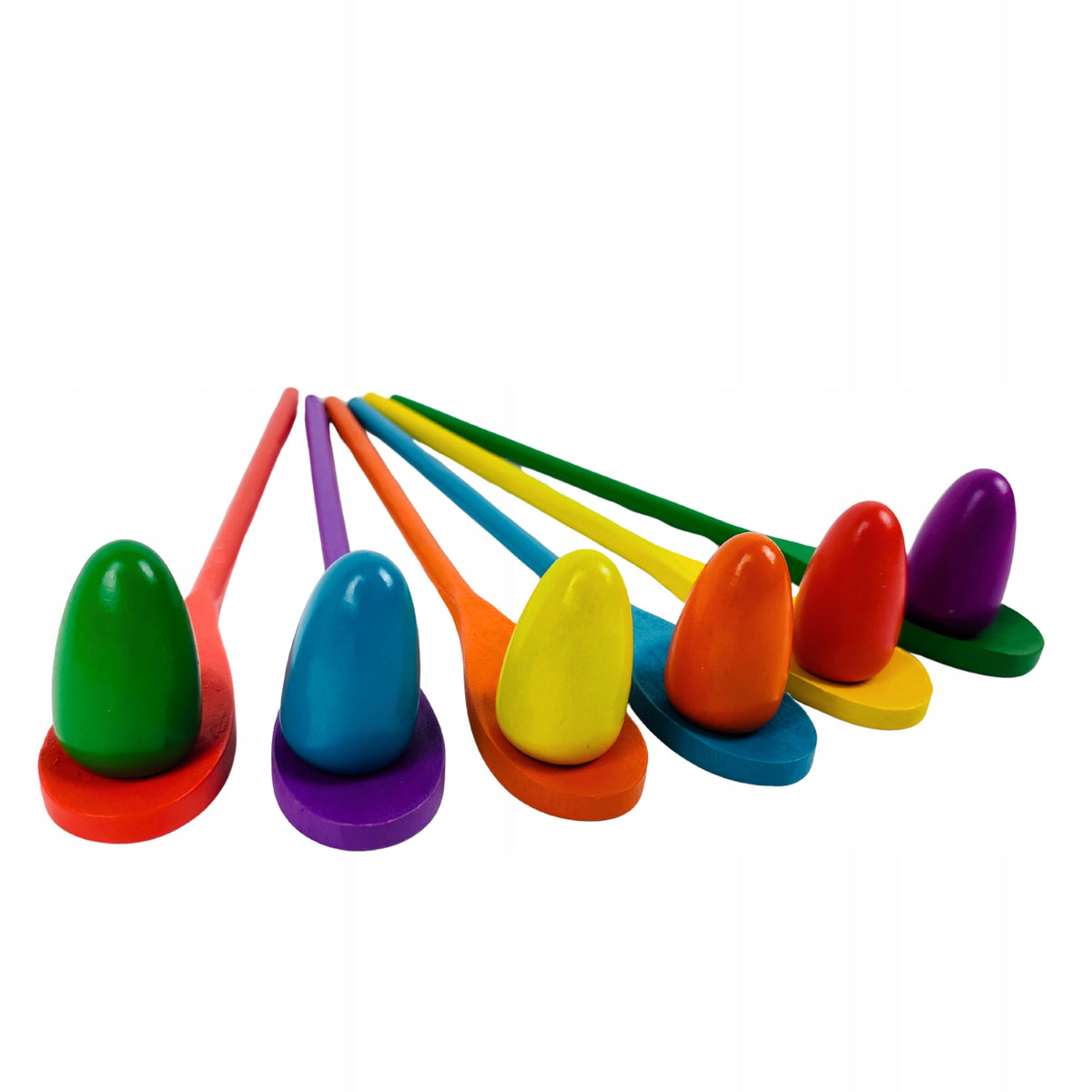 Race with egg and spoon, arcade game 6 EGGS + 6 TABLESPOONS Family Game Packaging status original