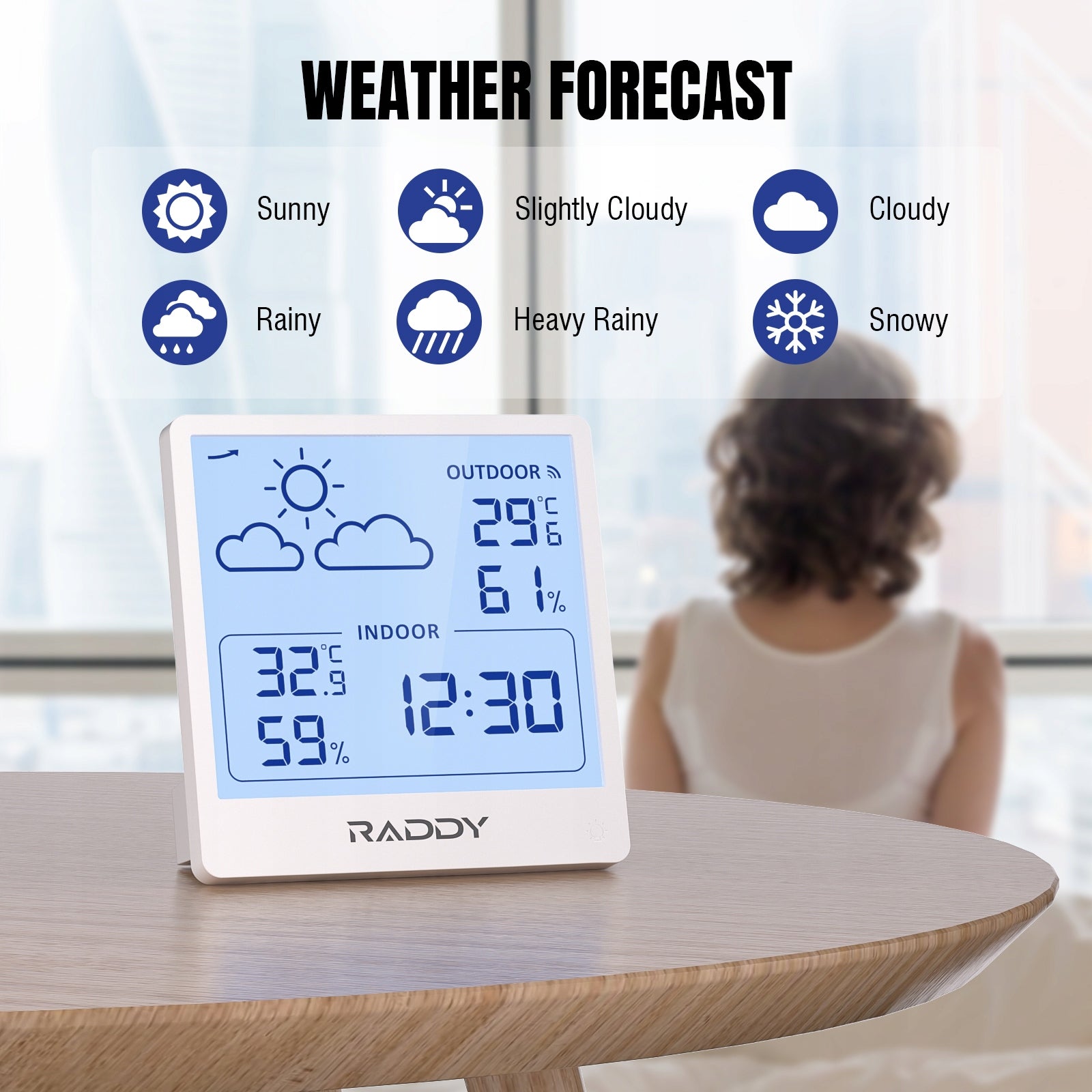 Raddy WF-50T Stacja Pogodowa Bezprzewodowa Termometr Higrometr Zewnętrzny Manufacturer code 994340064