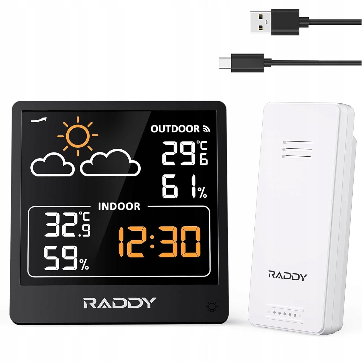 Raddy WF-50V Wireless Weather Station Wireless Thermometer