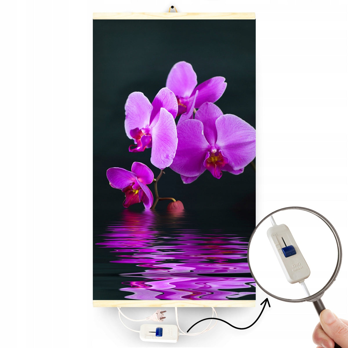 Radiator TRIO with TEMPERATURE CONTROLLER pattern: PURPLE MIRACLE