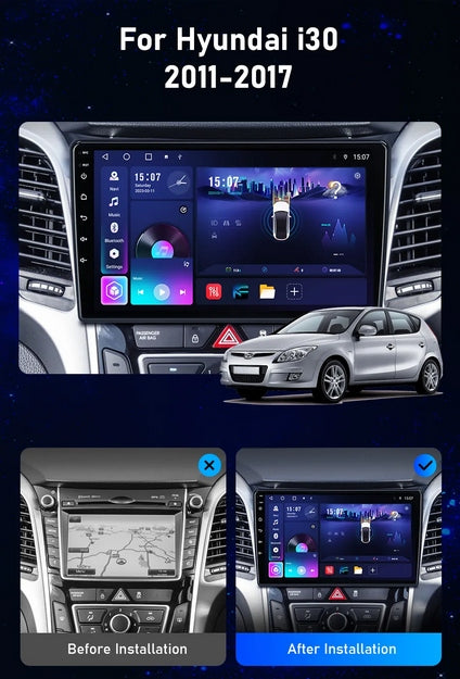 Radio navigation ANDROID Hyundai I30 2012-2016 WiFi Model MAISUN 2/32 MT-F924