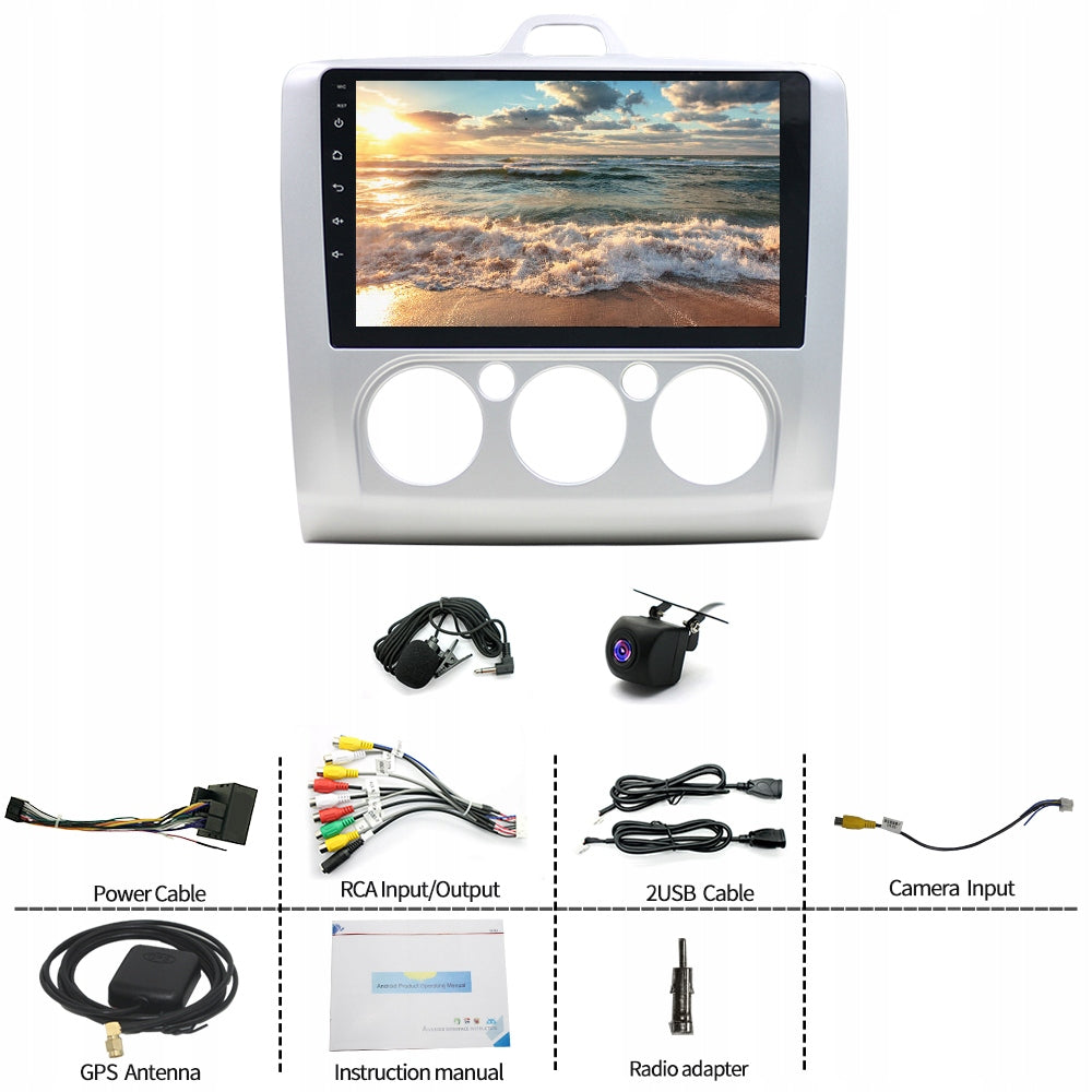 Radio samochodowe 9 cali 2+32G dla Ford Focus MK2 MK II 2004-2011 Packaging status original