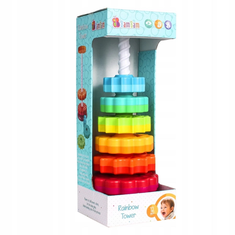 Rainbow Pyramid Spiral Bam Bam TOY FOR KIDS GIFT Color multicolor