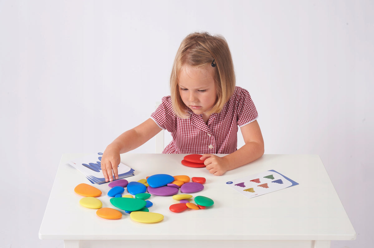 Rainbow pebbles 36 elements learning to count motor skills development for children Brand no brand