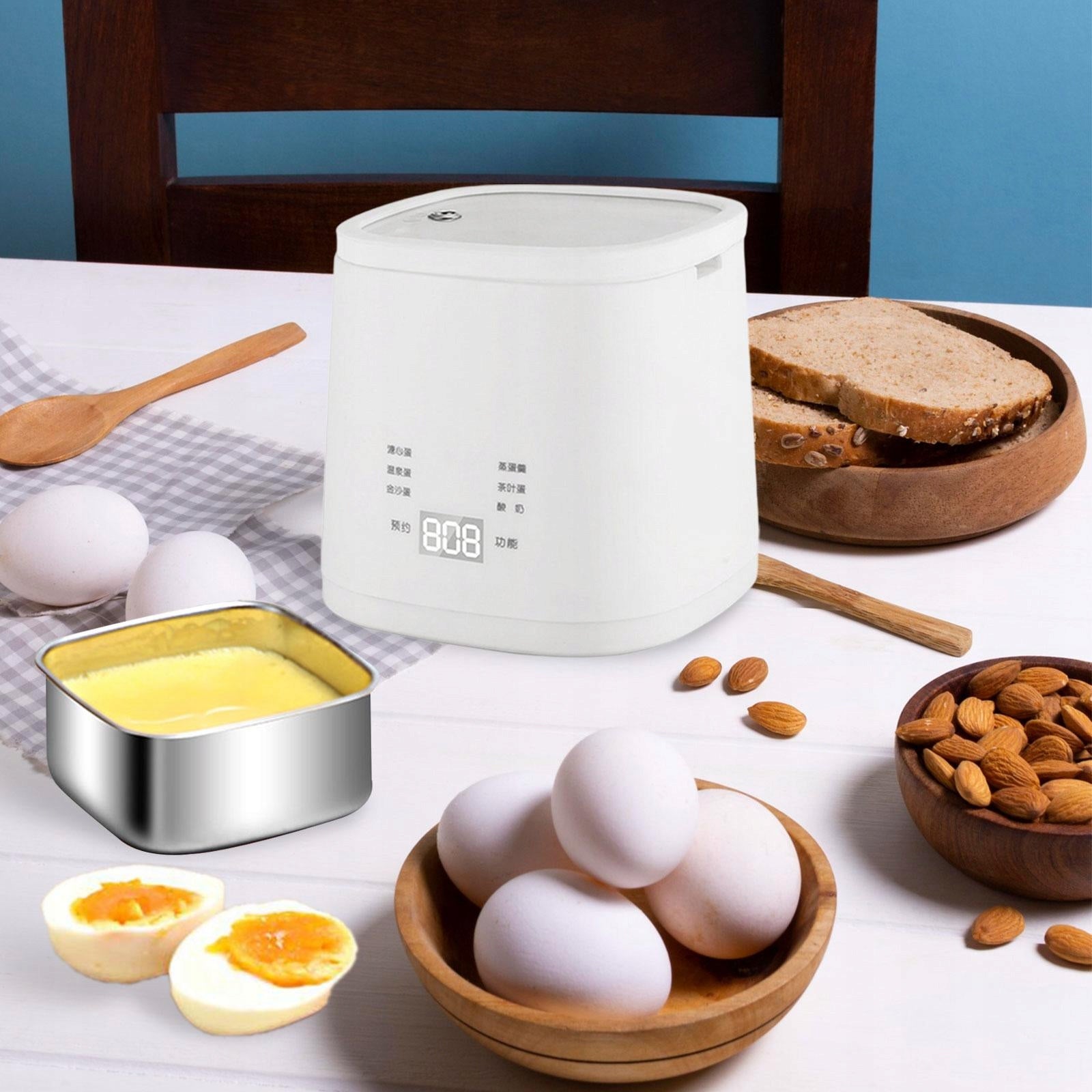 Rapid Egg Cooker with Auto Shut Off Feature Cooking Supplies Kitchen White