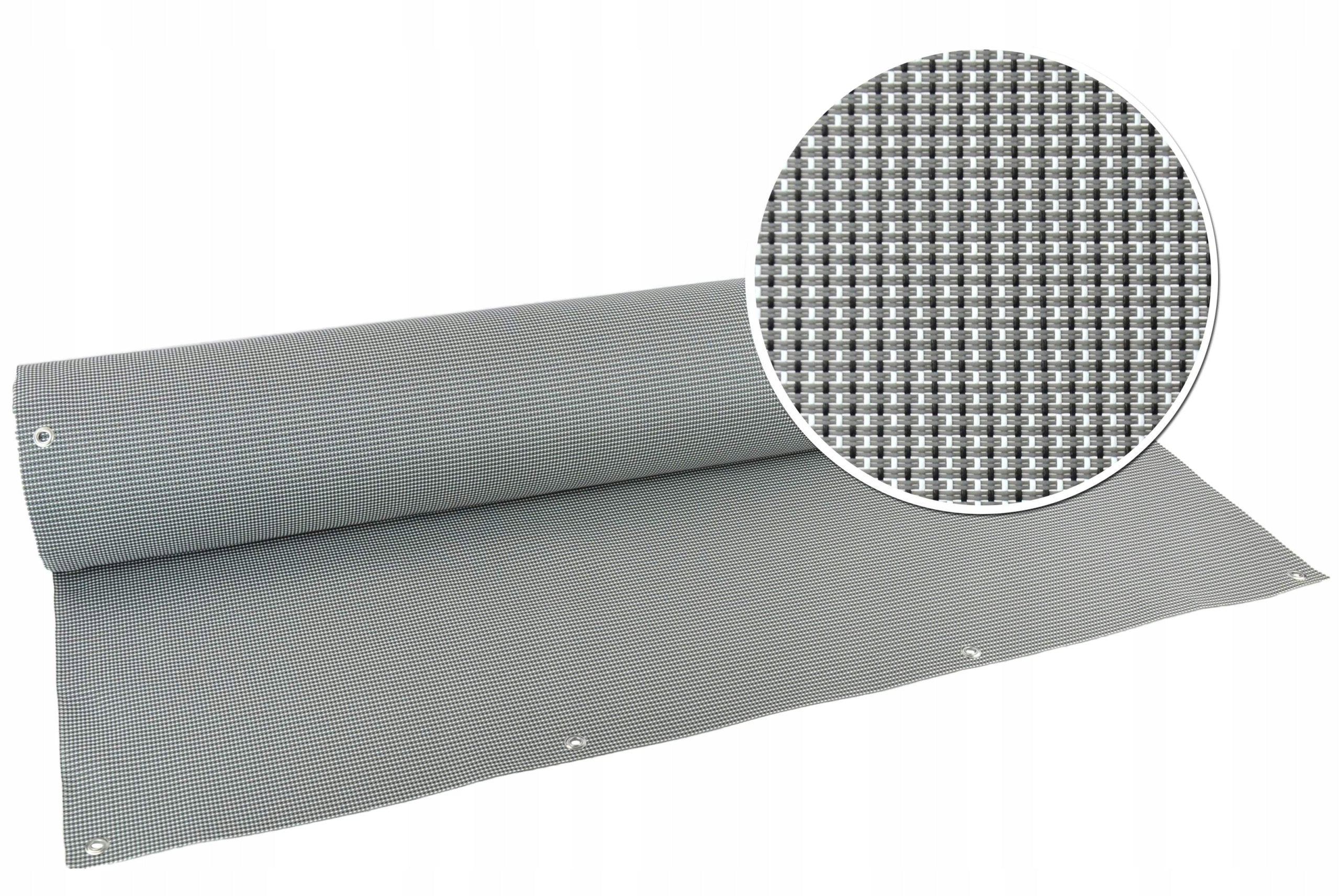 Rattan Balcony Railing Mat NELLY Grey for METERS