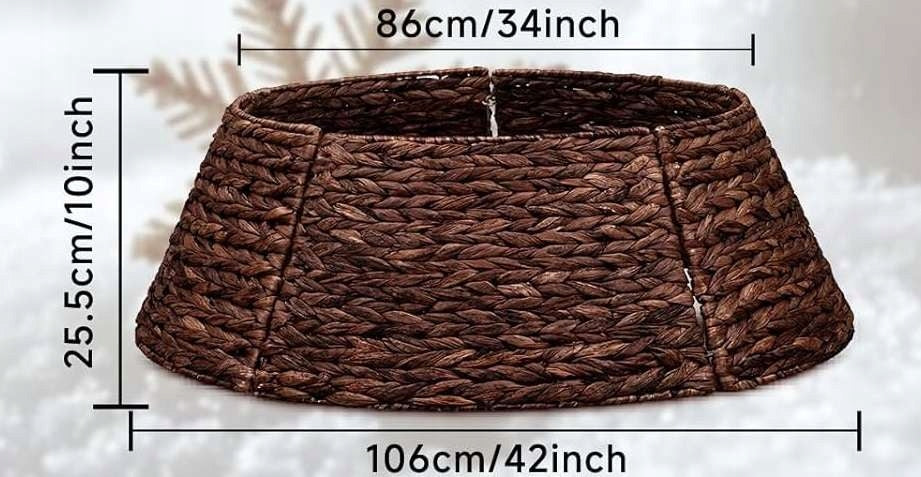 Rattan Christmas Tree Stand Cover 106 cm Brown Folding XL Manufacturer code EBPP4100, SZNW+