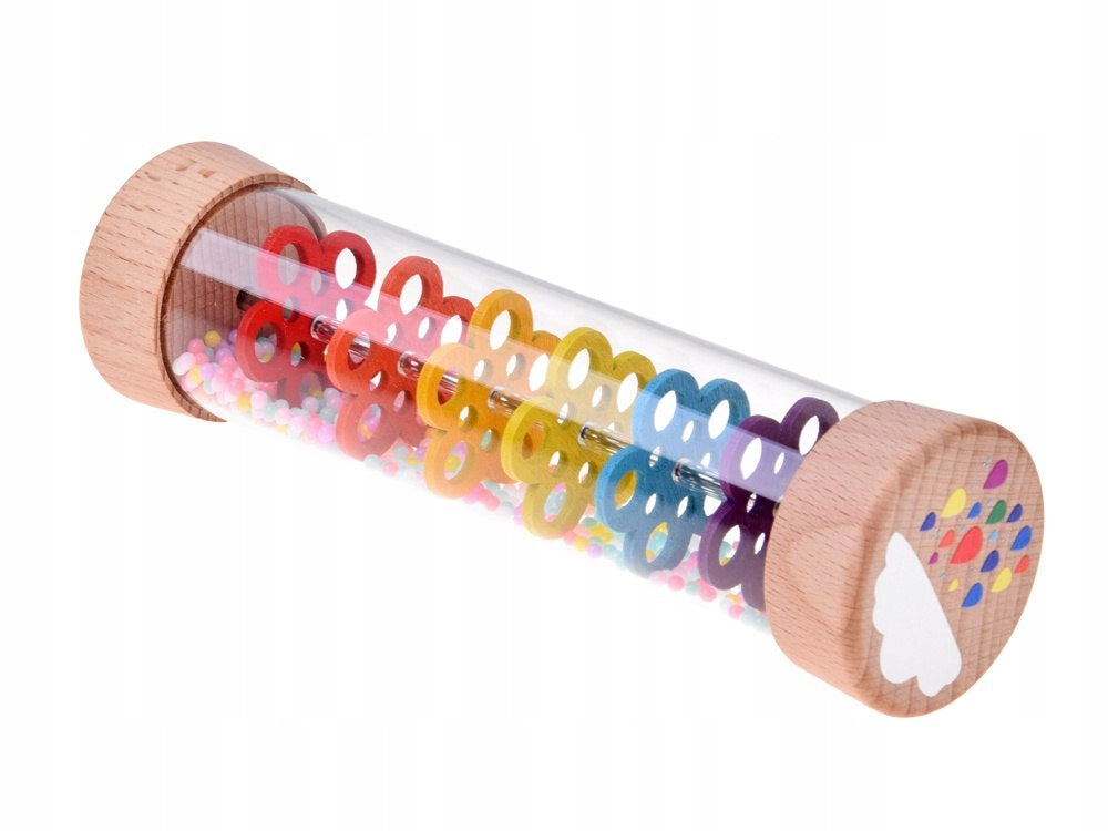 Rattle RAINER - wooden tube with balls - noise sound Brand Jokomisiada