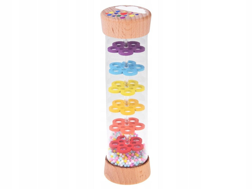 Rattle RAINER - wooden tube with balls - noise sound Packaging status original
