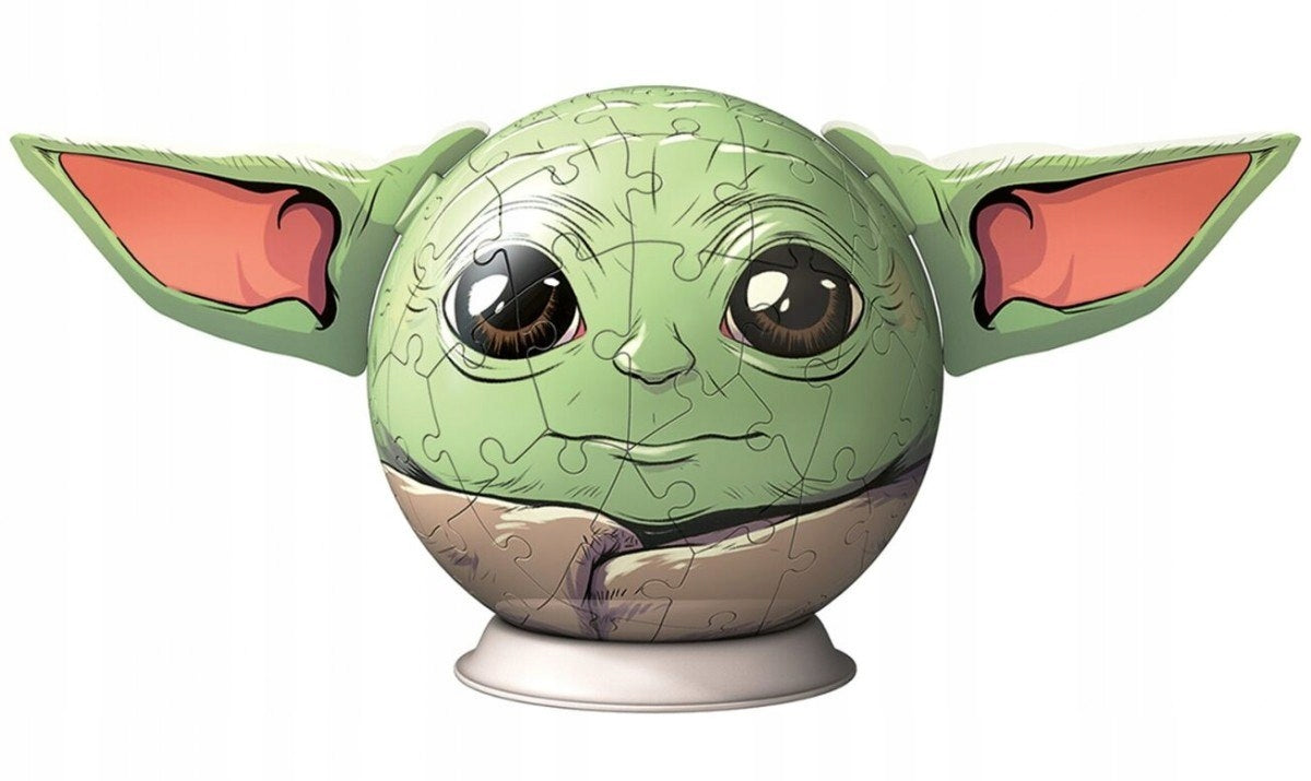 Ravensburger Puzzle-Ball Star Wars: Baby Yoda with ears, 72 pcs, 3D head Manufacturer code 115563