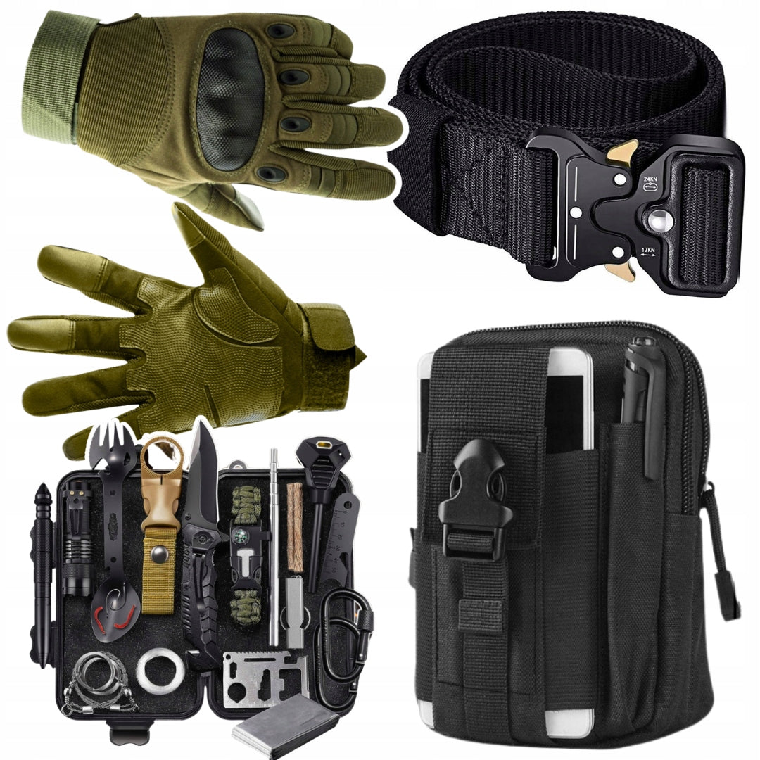 Ready-made Gift Camp Set, Scout Survival Kit 4in1 Additional features case