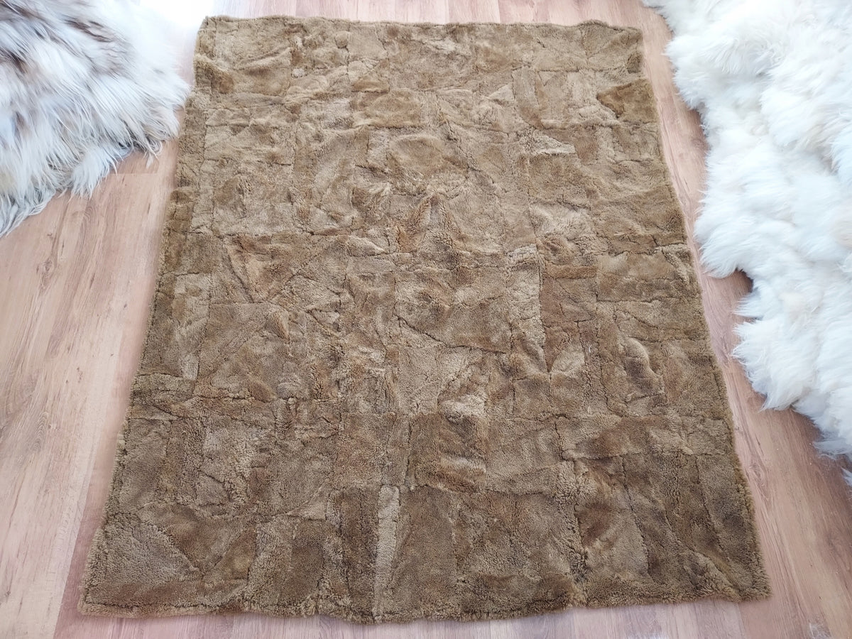 Real Sheepskin Natural Carpet Leather Bedspread Manufacturer code 051TB