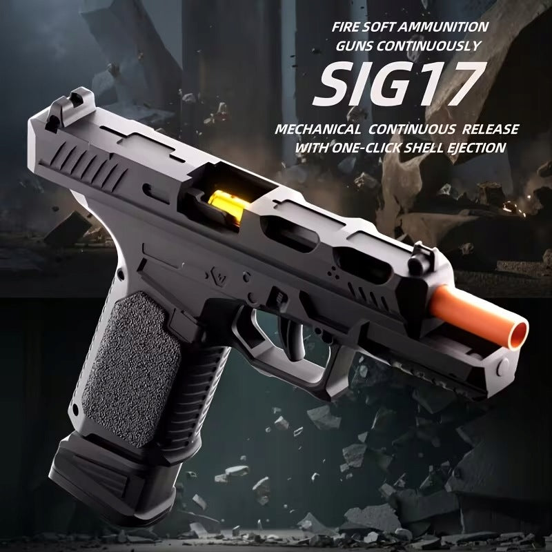 Realistic Automatic Gun Toy SIG17 Launcher 2 Magazine BLACK Manufacturer code SIG17 BLACK