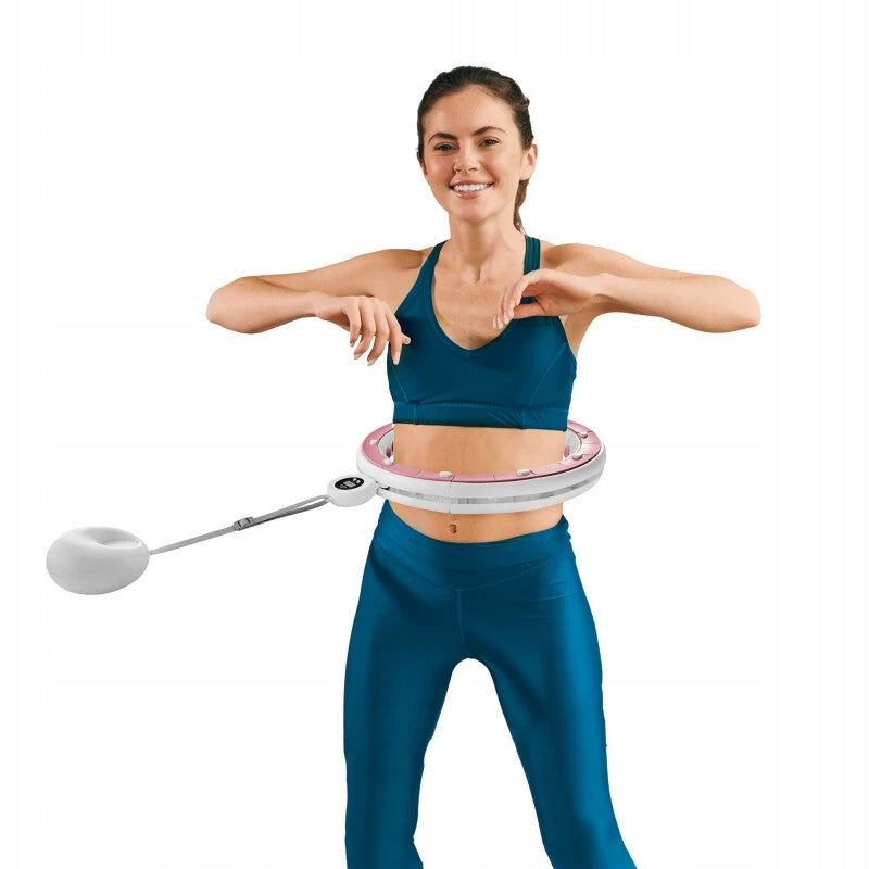 Rebel RBA-3067 Masážní obruč Hula Hoop se závažím, LCD, 44 cm, růžová Manufacturer code RBA-3067-PK