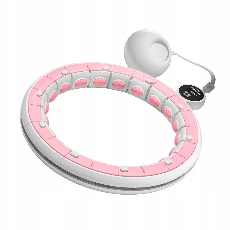 Rebel RBA-3067 Masážní obruč Hula Hoop se závažím, LCD, 44 cm, růžová