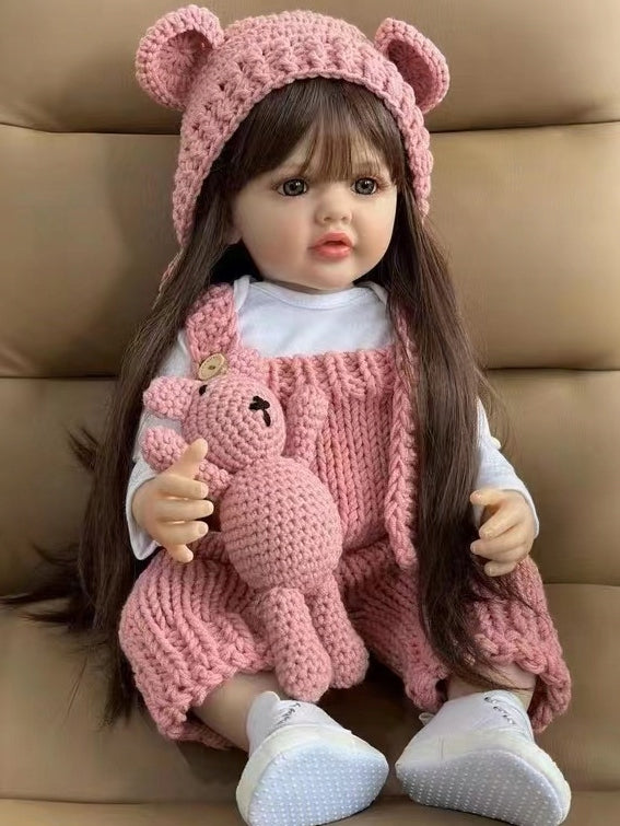 Reborn doll like a real 55cm beautiful long-haired Brand no brand