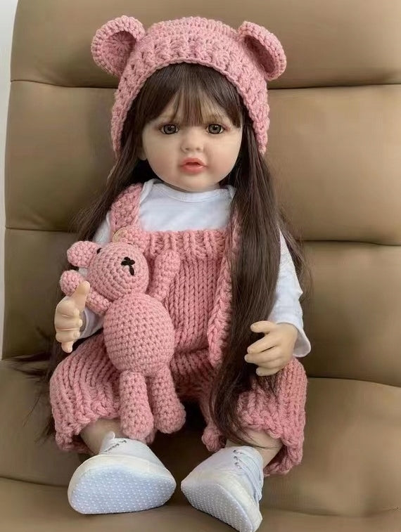 Reborn doll like a real 55cm beautiful long-haired