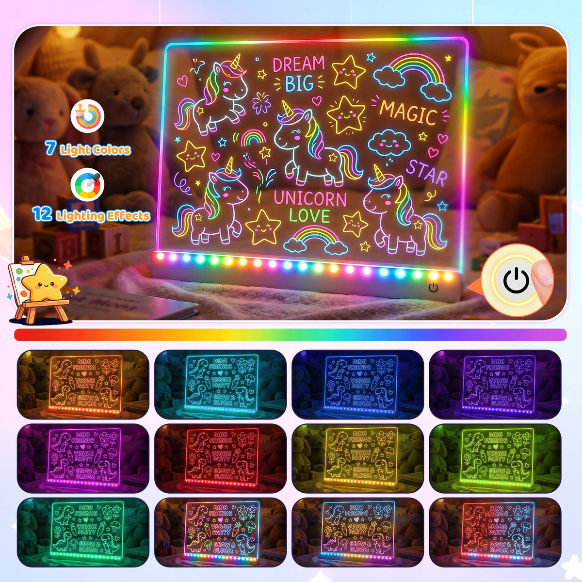 Rechargeable LED Drawing Light Board for Kids, Birthday Gift Manufacturer code WJ121889AXXWT