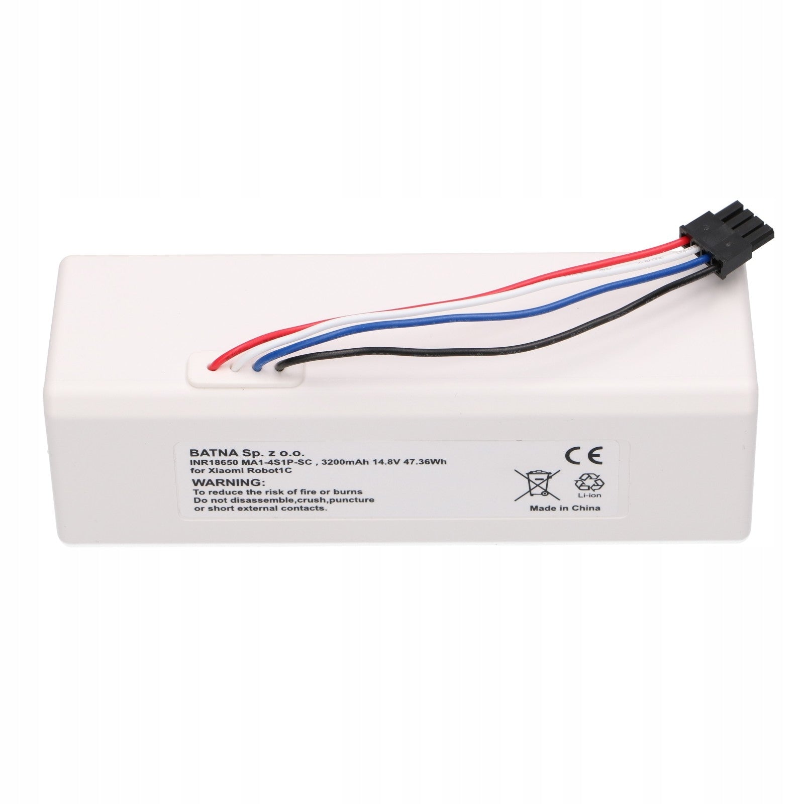 Rechargeable battery Extralink 3200 mAh lithium-ion for Xiaomi Robot 1C vacuum cleaner Manufacturer code ROBOT 1C INR18650 MA1-4S1P-SC