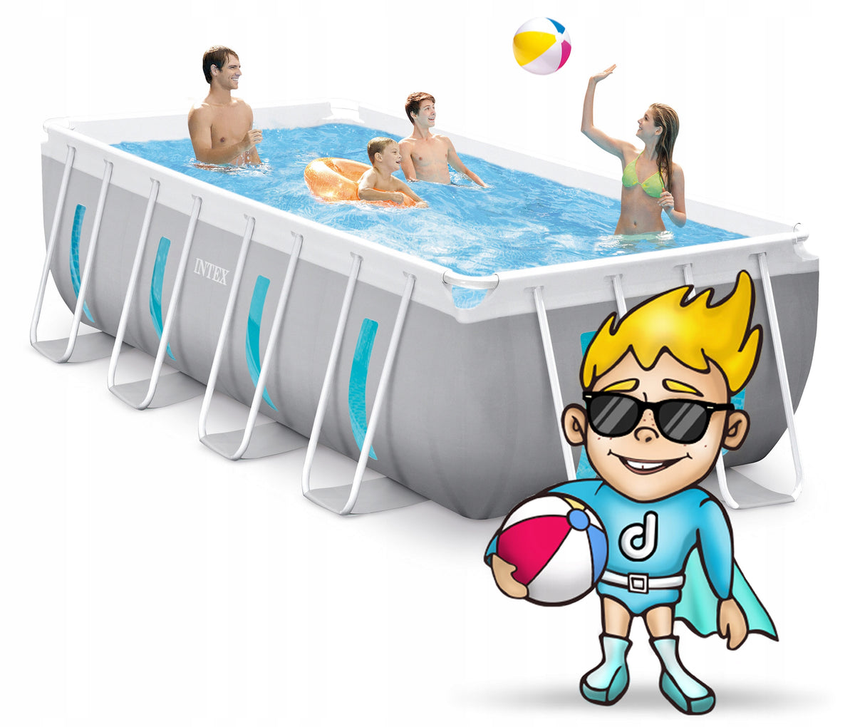 Rectangular swimming pool Intex 26770 + Accessories 400x200x122cm Manufacturer code 26770