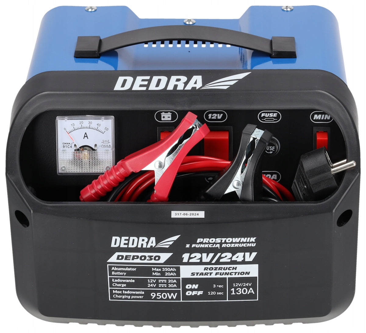 Rectifier for DEDRA car batteries with 12/24V 20-350Ah start Brand Dedra