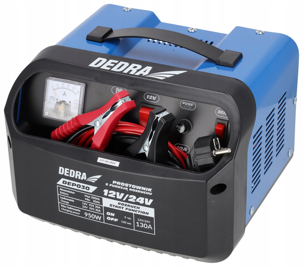 Rectifier for DEDRA car batteries with 12/24V 20-350Ah start Manufacturer's catalog number DEP030
