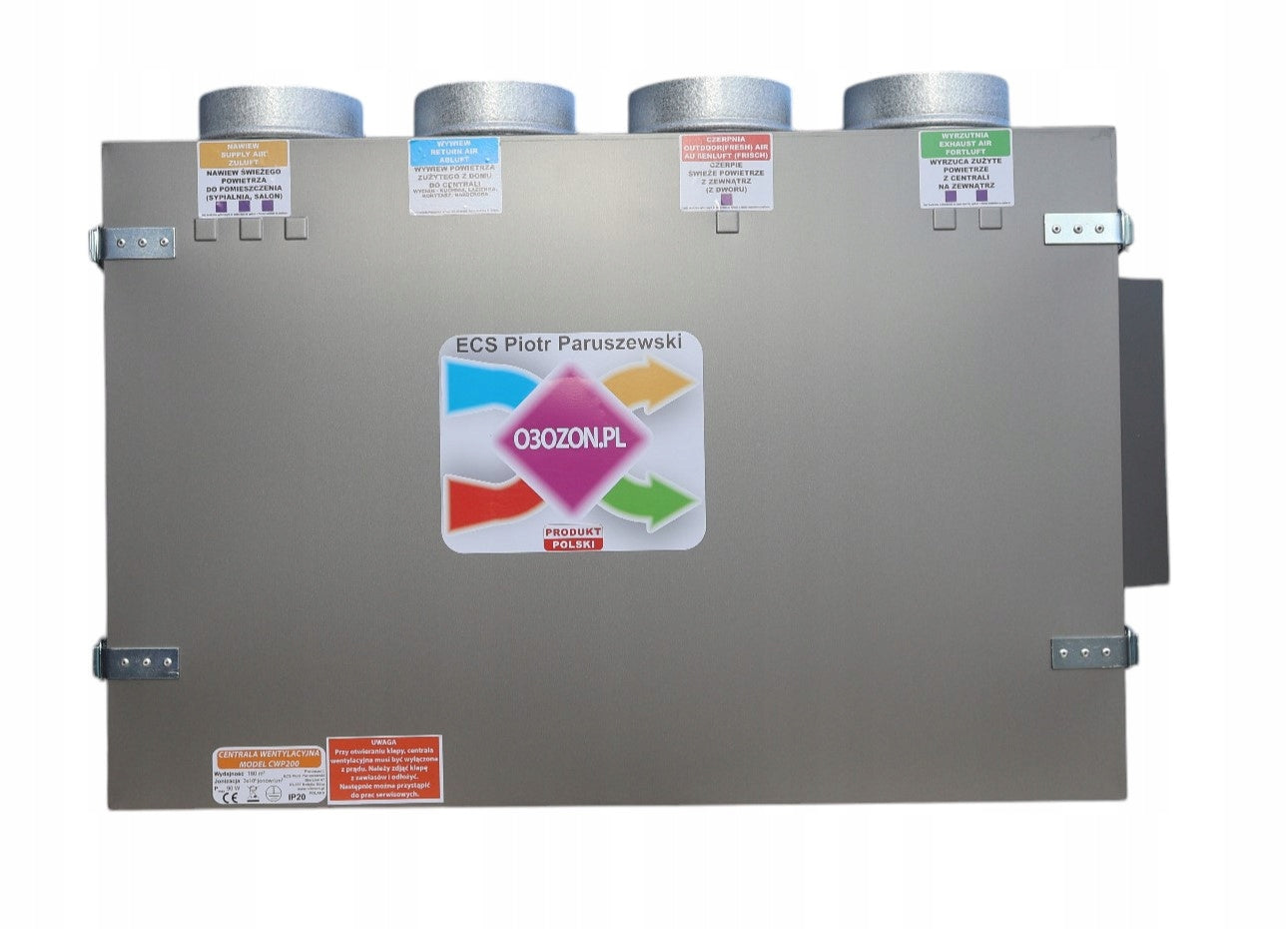 Recuperator Air Handling Unit 200m3/h upper Manufacturer code 5902838337851