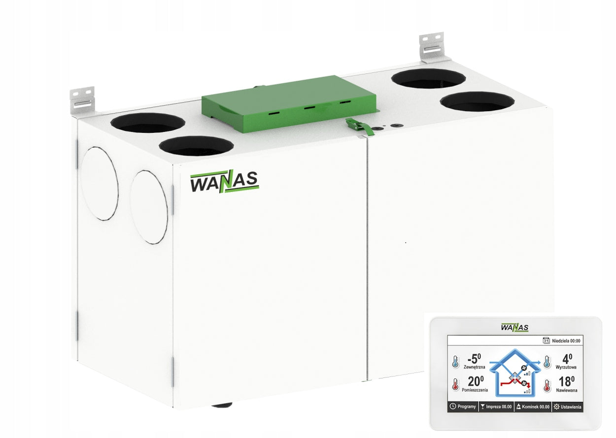 Recuperator Recuperation WANAS COMBO 630 V/H XF air handling unit installation