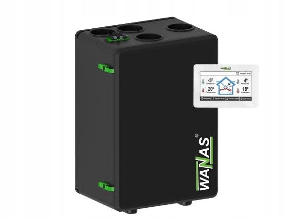 Recuperator WANAS BLACK 200V XF Ventilation unit + CONTROLLER