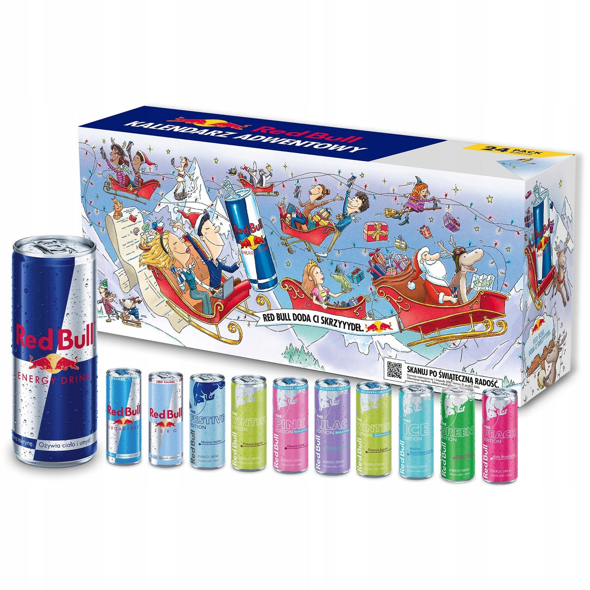Red Bull Advent Calendar Edition 2026 Gift For Christmas Window 24x250ml Packaging status original