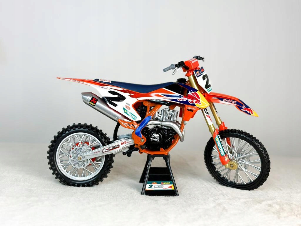 Red Bull KTM SX-F 450 Cooper Webb motorcycle model #2 1:6 New Ray