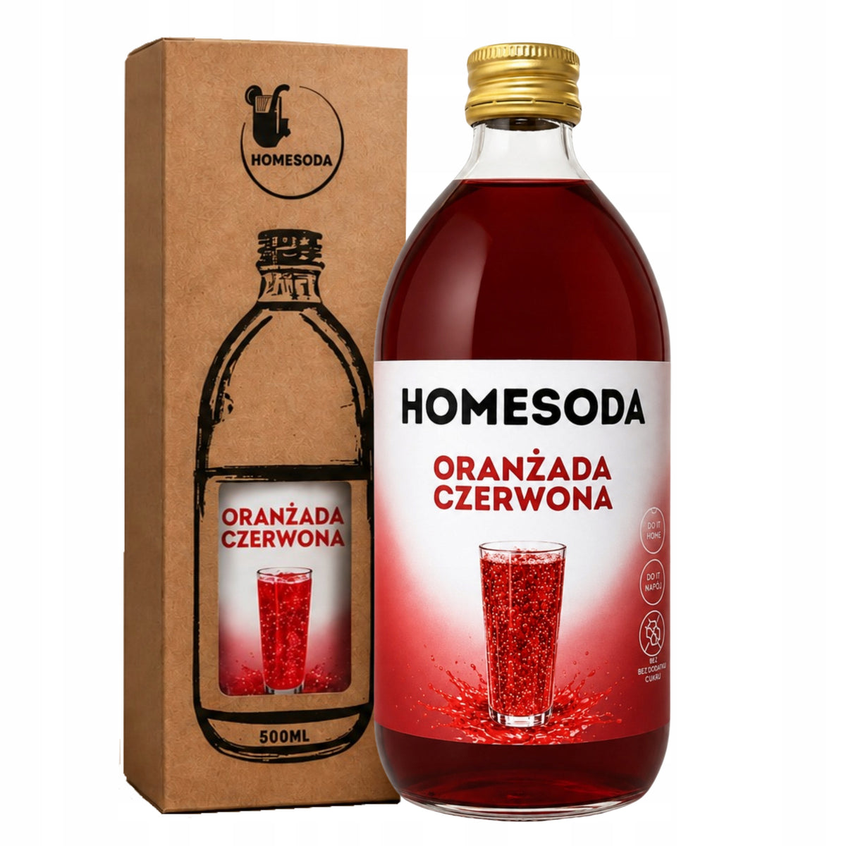 Red Orange Flavoured Syrup Concentrate for SodaStream Homesoda 500ml