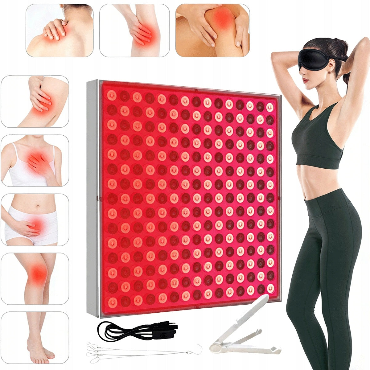 Red and infrared lamp 660nm/850nm with 225 SMD LEDs for pain treatment
