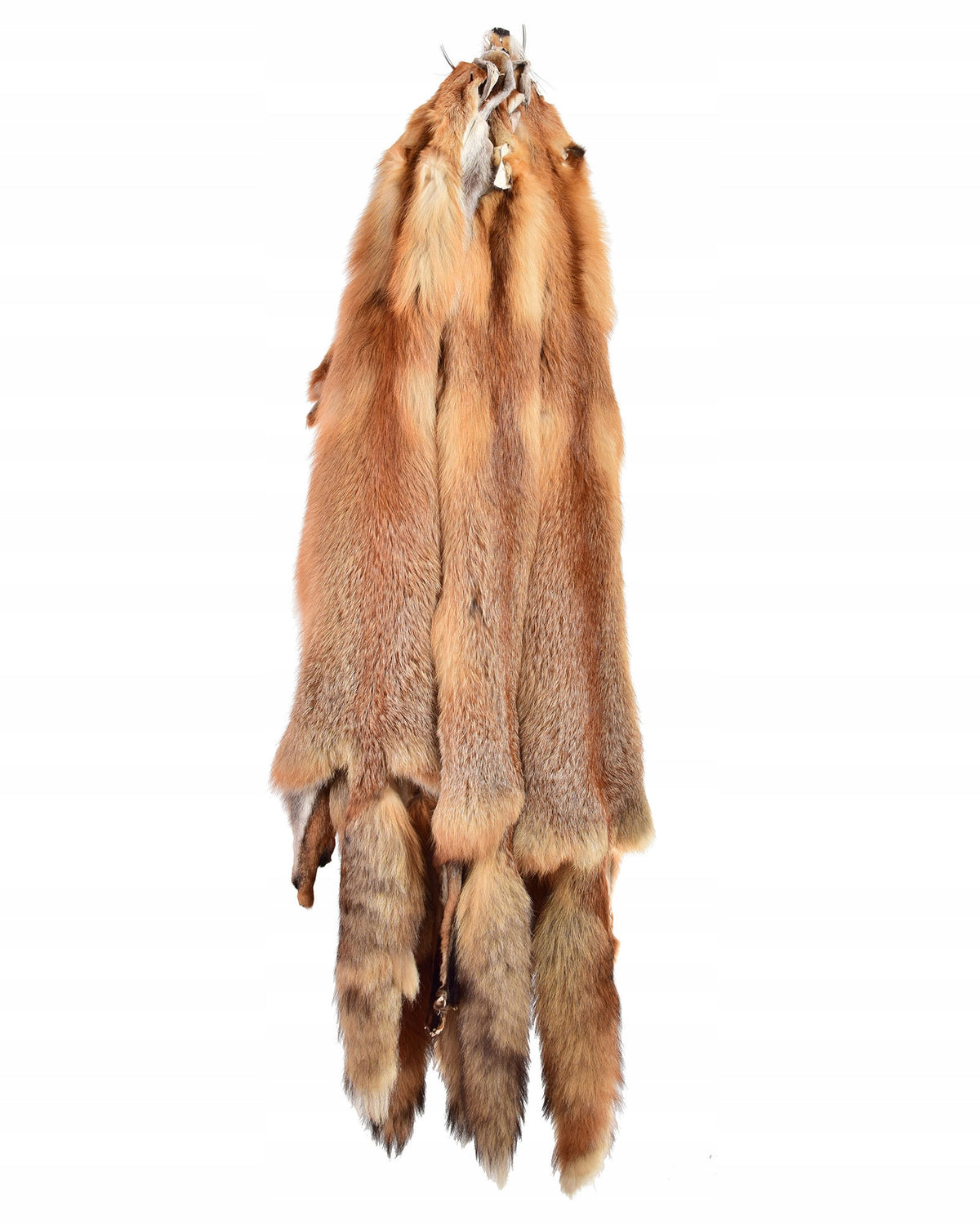 Red fox leather, tanned