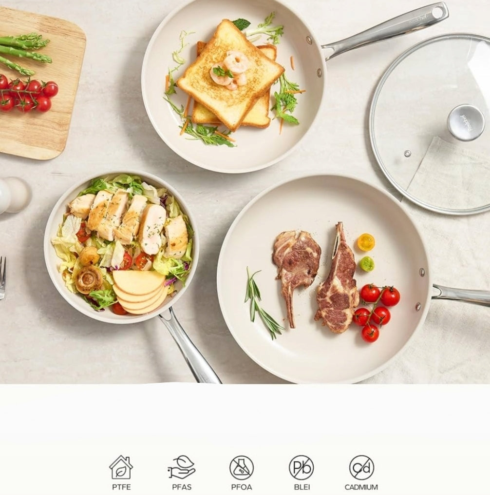 Redchef 6-Piece Ceramic Pan Set 20, 24, 28 cm Manufacturer code ec799