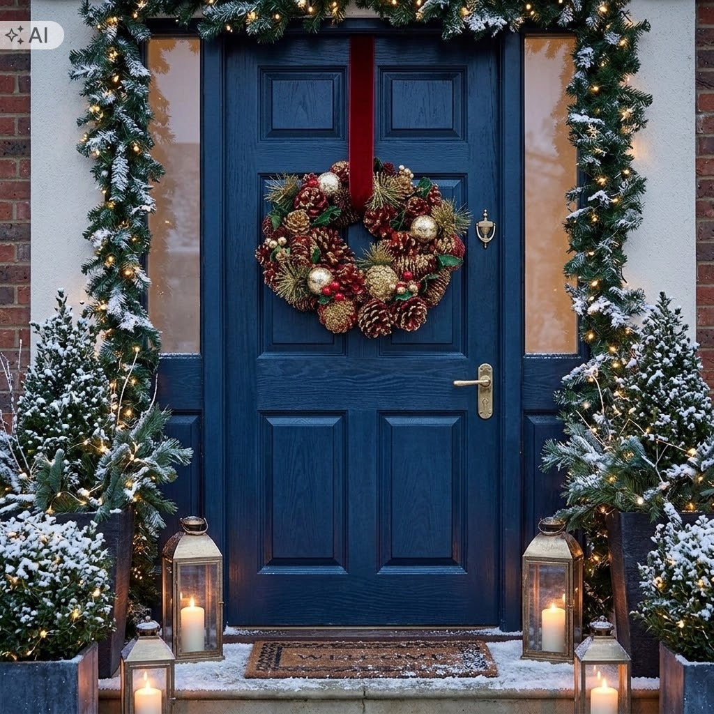 Reed Christmas wreath for door Altom Design 30cm door decoration Manufacturer code 17080011550