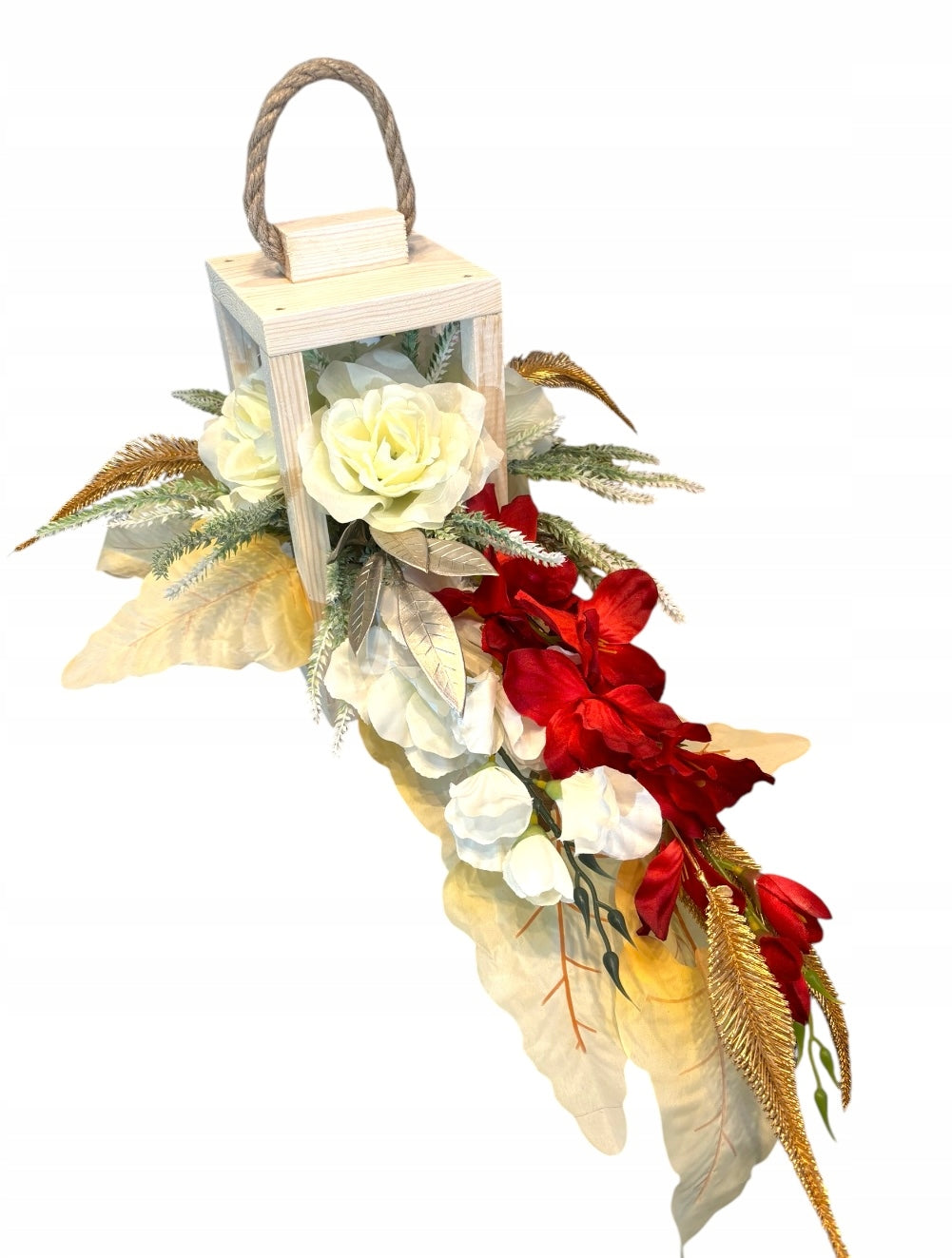 Reed for the cemetery for the grave winter lantern bleached weighted