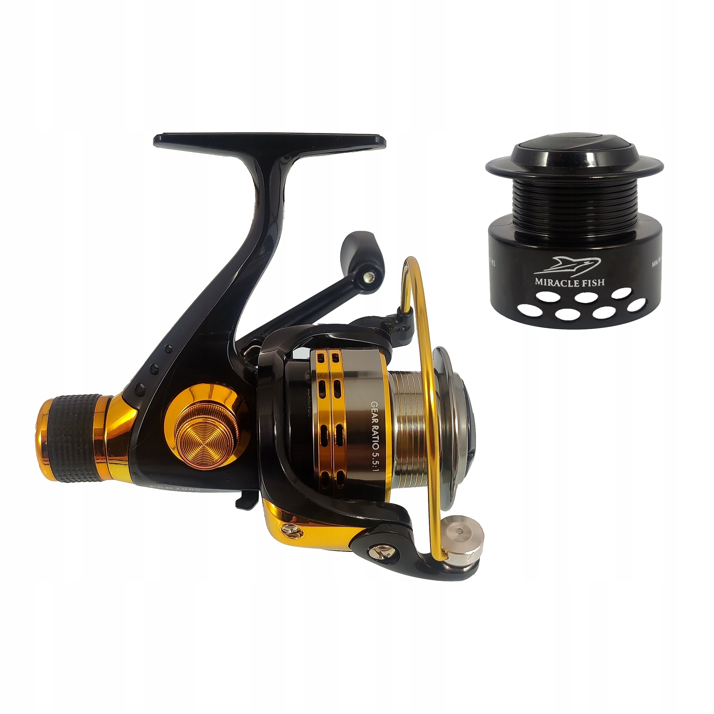 Reel FSR 1000 5.5:1 rear brake 7+1 metal spool Miracle Fish