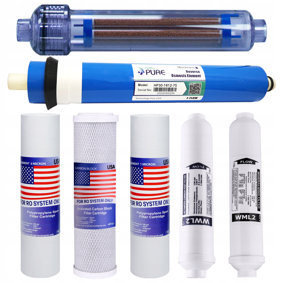 Refills for osmosis RO7 IONIZER FIR MEMBRANE 75 GPD