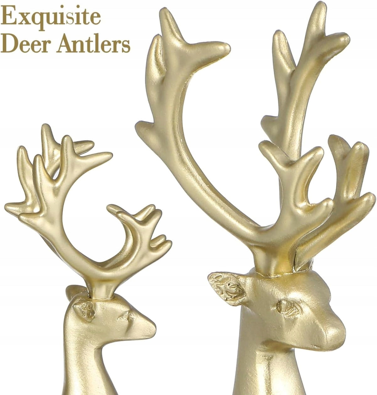 Reindeer Figurine 2 Pcs Christmas Decorations Gold Reindeer Ornament Manufacturer code B0FCS3H6KL