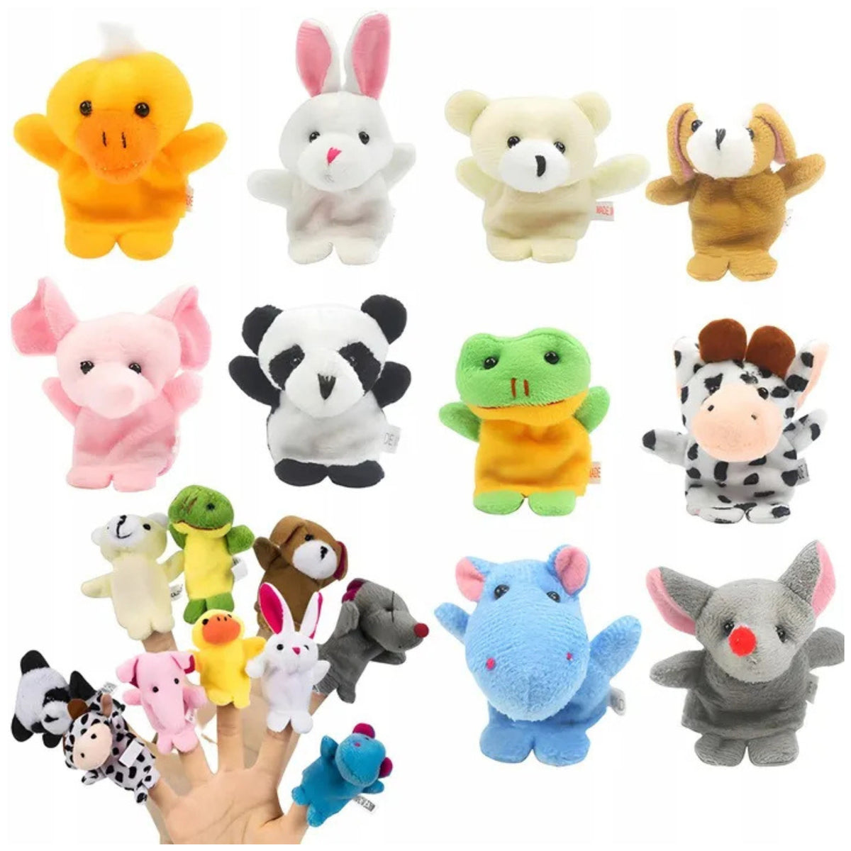Reke Puppets Finger puppets Plush Toys 10 Pcs Small Zoo
