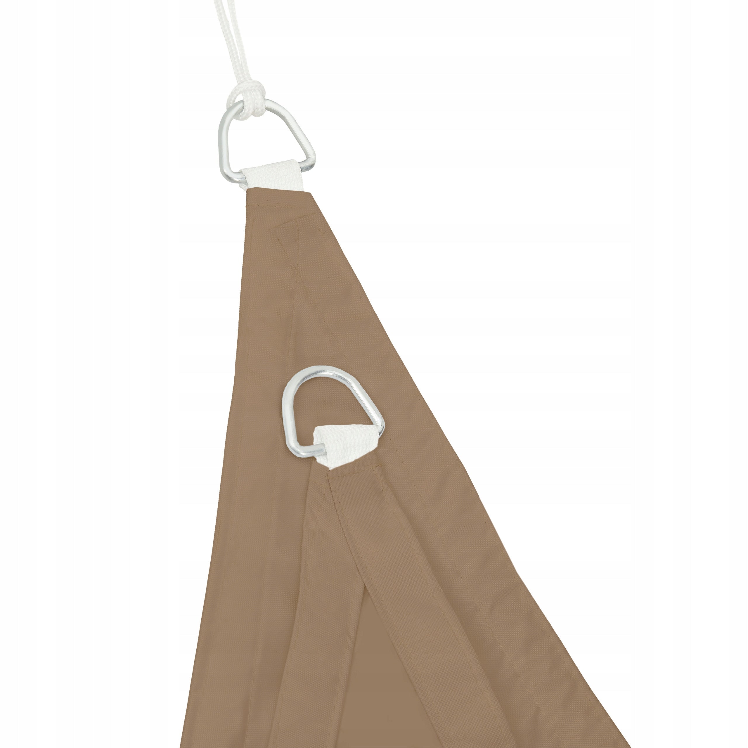Relaxdays Garden Sail Sun Awning for Garden 6x6x6 m Coffee Kind shade sail