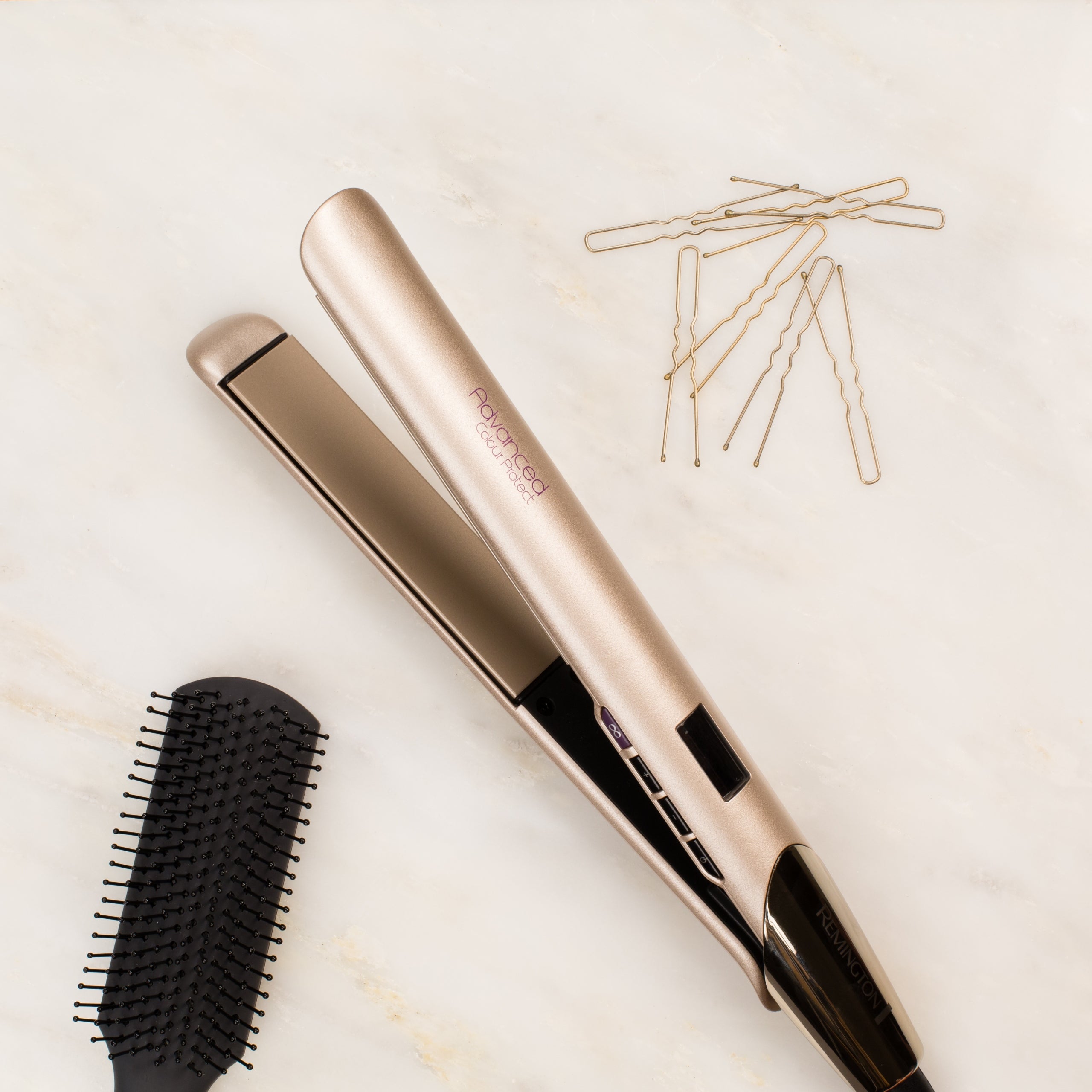 Remington Advanced Color Protect S8605 hair straightener 50 W gold Brand Remington
