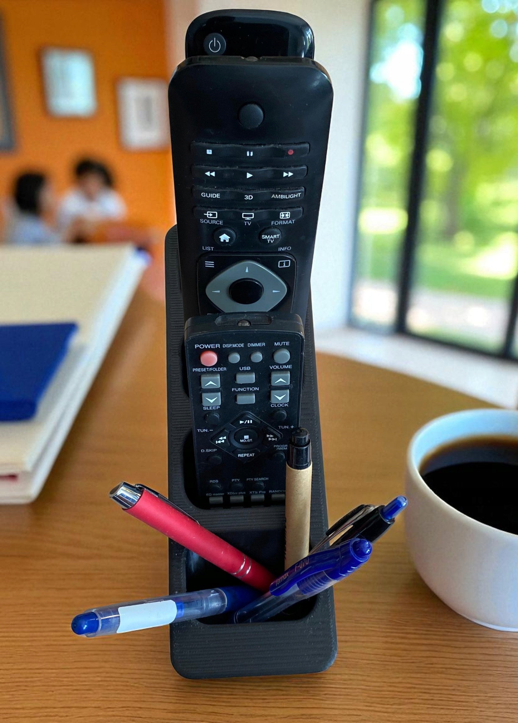 Remote Control Organizer - 3D Remote Control Stand for TV, Decoder, and Other Devices Manufacturer code Organizer na piloty –