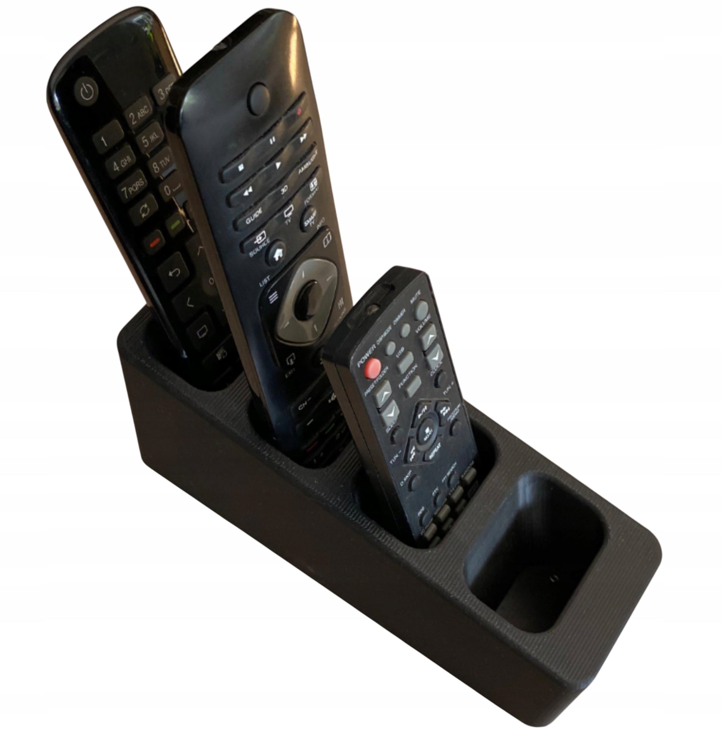 Remote Control Organizer - 3D Remote Control Stand for TV, Decoder, and Other Devices