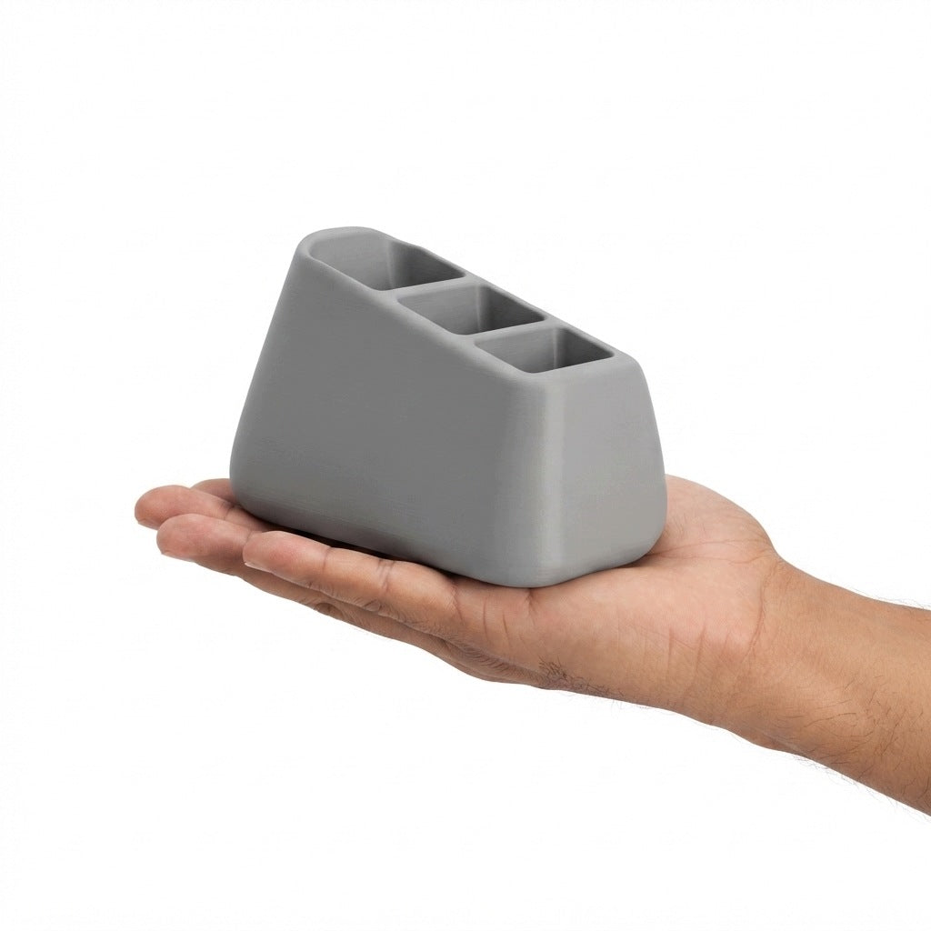 Remote Control Stand Grey RTV Organizer 3 Compartments Packaging status original