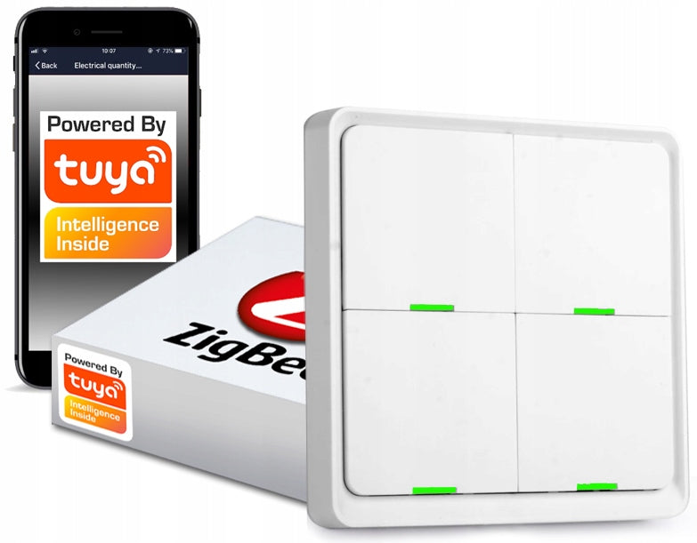 Remote Control Switch 12 Scenes 4 Buttons ZigBee Tuya