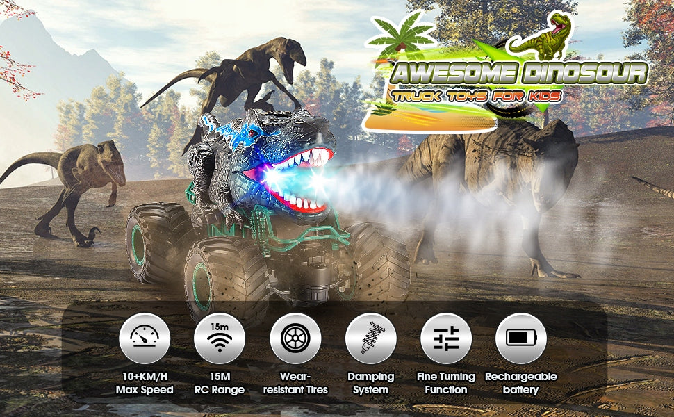 Remote Controlled Car-Dinosaur,Monster Truck for Kids,Grey Packaging status original